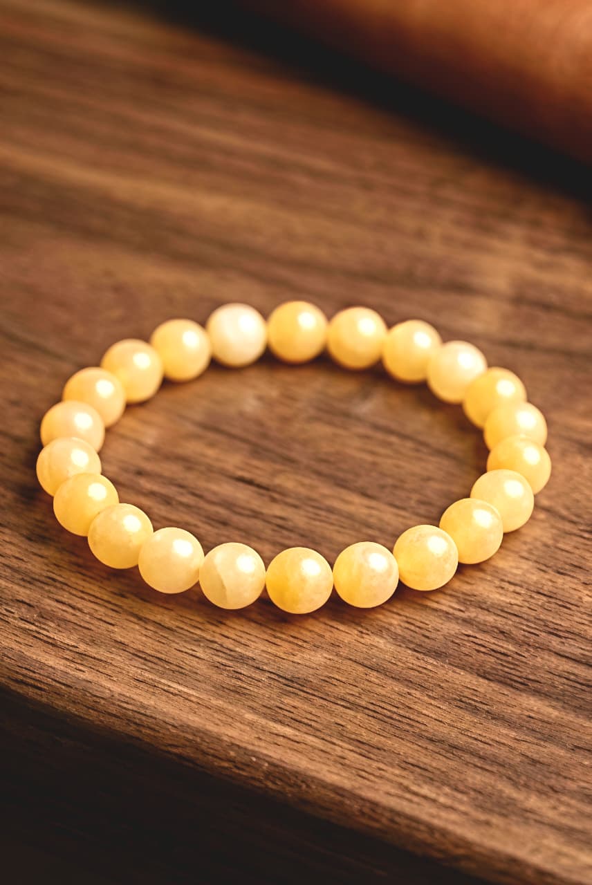 येलो एवेंट्यूरिन क्रिस्टल ब्रेसलेट